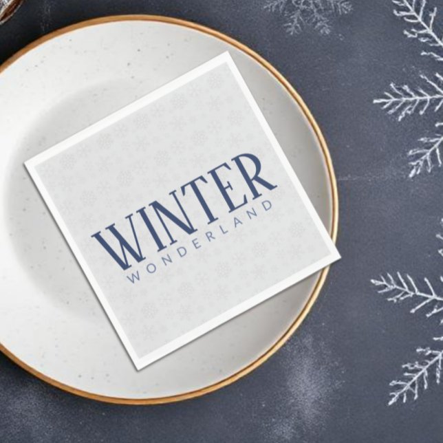 Snowflake Winter Christmas Pattern Napkin (Creator Uploaded)