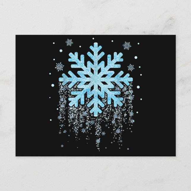 Snowflake Winter Christmas  Postcard (Front)