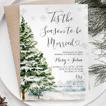 Snowflake Winter Christmas Tree Wedding  Invitation<br><div class="desc">Tis the Season to Be Married Invitation,  Winter Christmas Wedding Shower Invitation
Christmas Bridal Shower Invitation,  Bridal Shower Invitation, </div>
