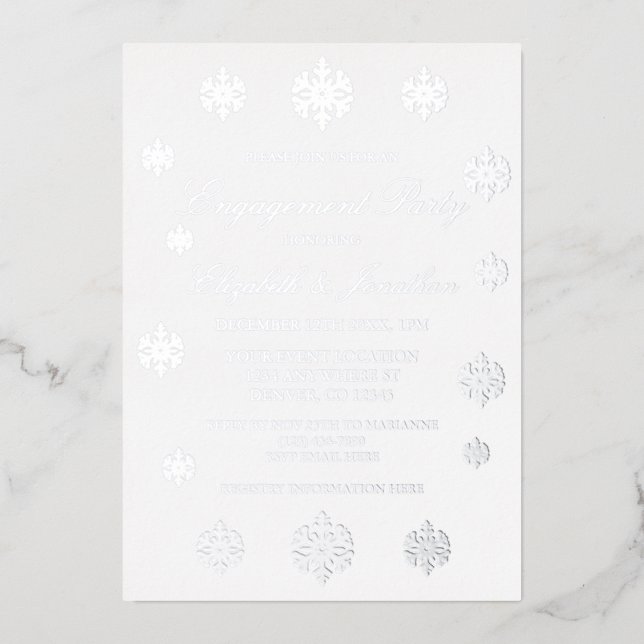 Snowflake Winter Engagement Party (Front)
