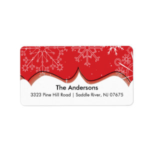 Snowflake Winter Holiday Return Address Label