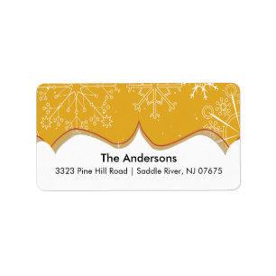 Snowflake Winter Holiday Return Address Label
