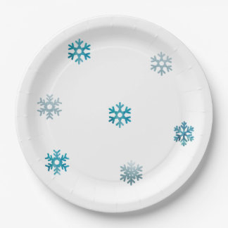Snowflake Winter Paper Plate
