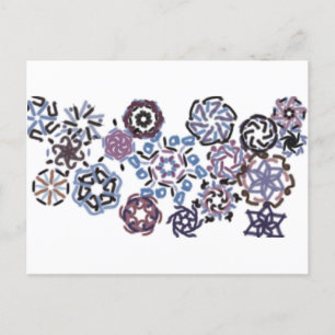 Snowflake  winter  postcard