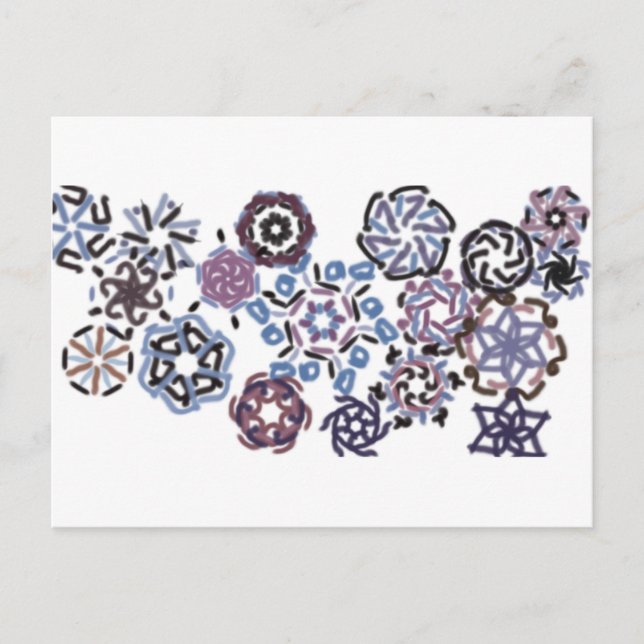 Snowflake  winter  postcard (Front)