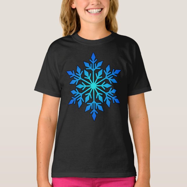 SNOWFLAKE-Winter Sports, Snowboard, Ski, Weather T-Shirt (Front)