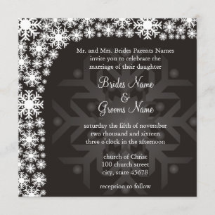 Snowflake Winter Wedding Invitation