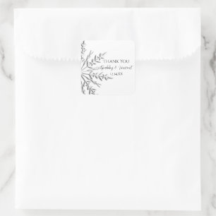 Snowflake Winter Wedding Thank You Favor Tag
