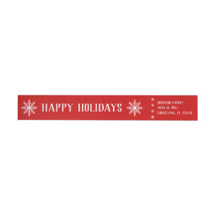 Snowflake Wrap Around Label