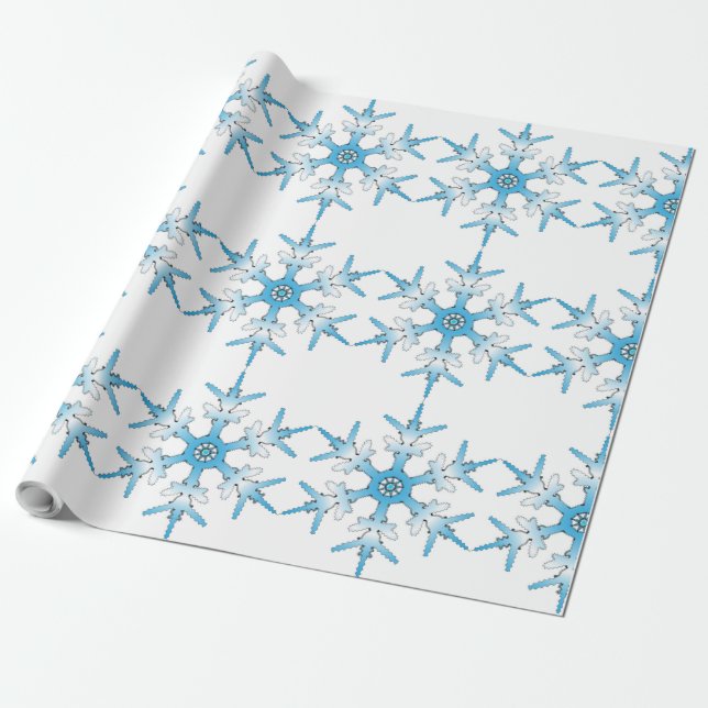 SNOWFLAKE WRAPPING PAPER (Unrolled)