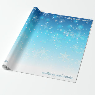 snowflake wrapping paper