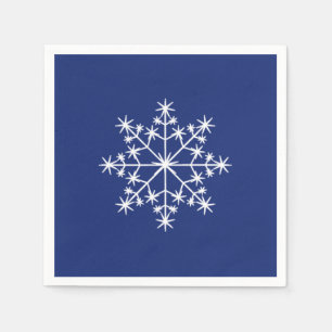 Snowflake Xmas Christmas Blue Holiday Napkin