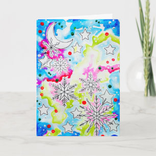 Snowflake Yule Art Card