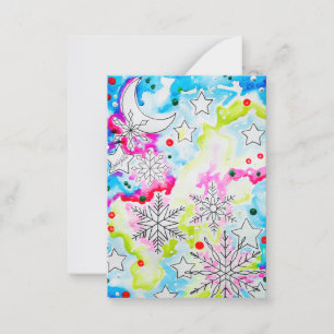 Snowflake Yule Art Card