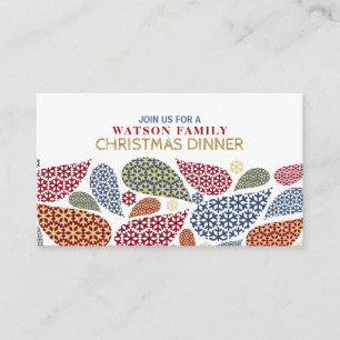 Snowflaked Tree, Christmas Party Ticket Invitation