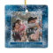 Snowflakes 2 family photo personalized blue white