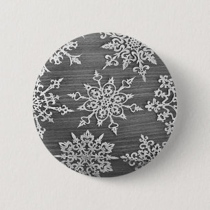 Snowflakes 6 Cm Round Badge