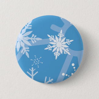SnowFlakes 6 Cm Round Badge