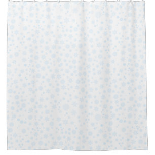 Snowflakes (Add Your Favourite Colour Background) Shower Curtain