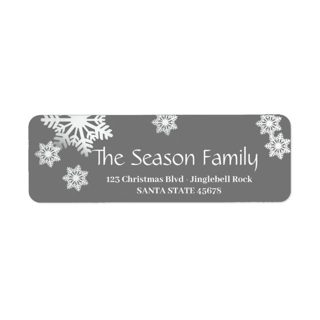 Snowflakes Address Label (Front)