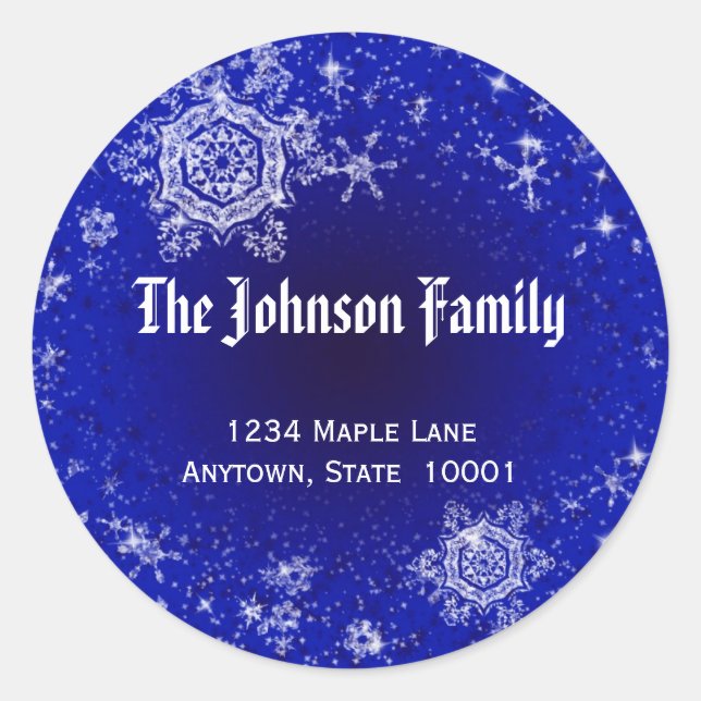 Snowflakes Address Label (Front)