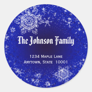 Snowflakes Address Label