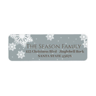 Snowflakes Address Label