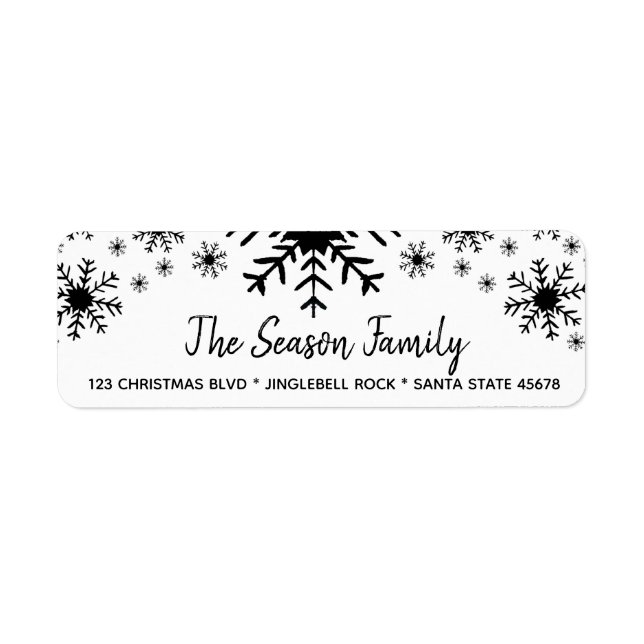 Snowflakes address Label (Front)
