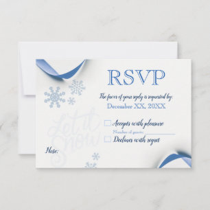 Snowflakes and Blue Ribbons RSVP