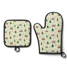 Snowflakes and fir trees 