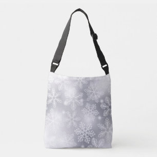 Snowflakes and lights crossbody bag