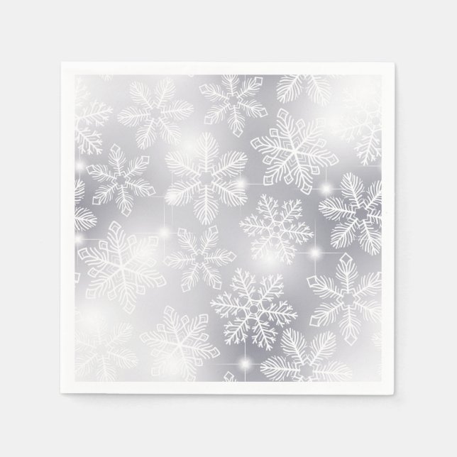 Snowflakes and lights napkin (Front)