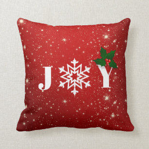 Snowflakes and Mistletoe Cushion