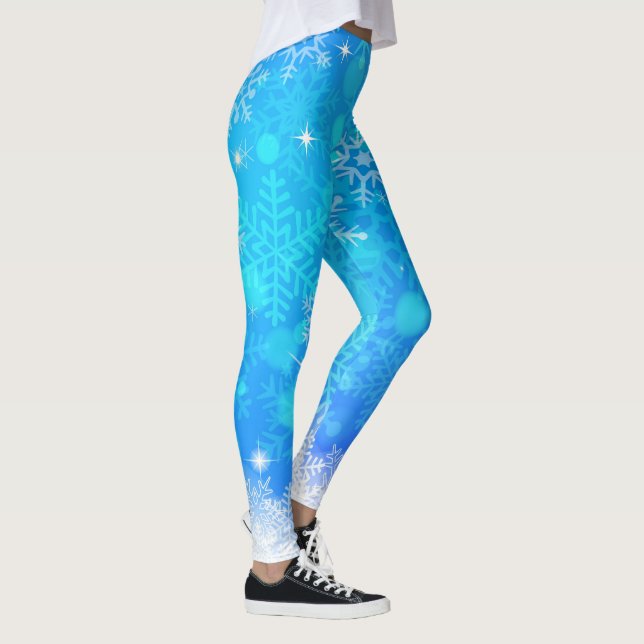 Snowflakes and Sparkly Lights Leggings (Right)