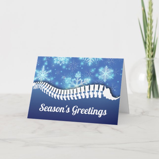 Snowflakes and Spine Chiropractic Holiday Card (Front)