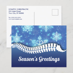 Snowflakes and Spine Chiropractic Holiday Postcard