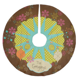 Snowflakes and Starburst Personalised Tree Skirt