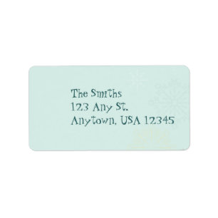 Snowflakes and Stars Christmas Address Labels