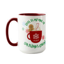 Snowflakes and Stars Fun Christmas Cheer Mug
