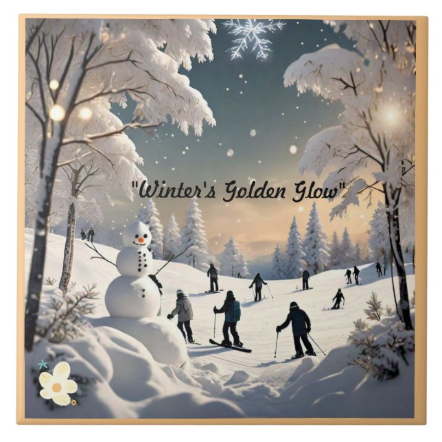 "Snowflakes and Wonder" Tile (Front)