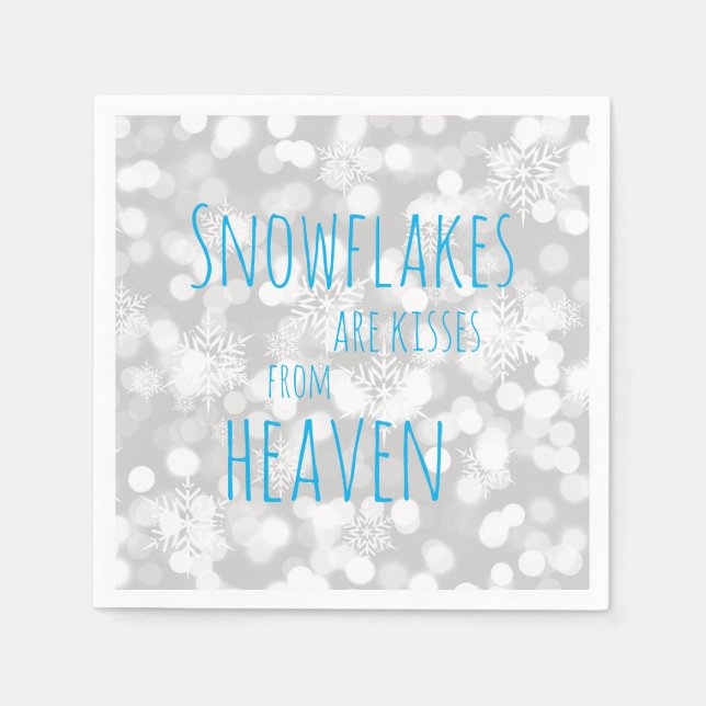 Snowflakes Are Kisses From Heaven Napkin (Front)