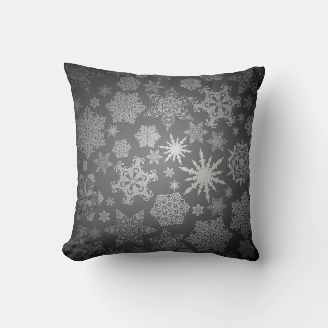 Snowflakes Art 5-10 Pillows Colour Options (Front)