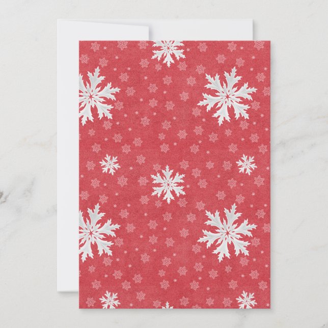 Snowflakes at Christmas Eve Invitation (Front)