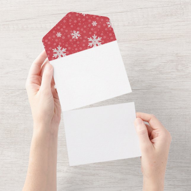 Snowflakes at Christmas Eve Invitation (Tearaway)
