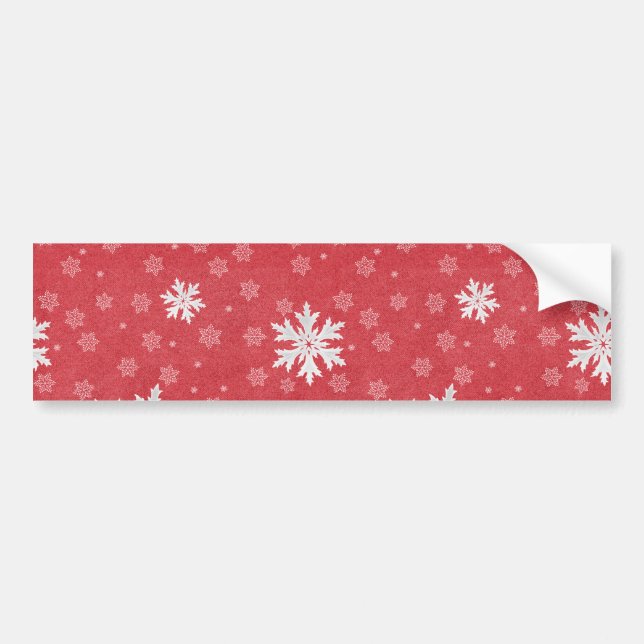 Snowflakes at Christmas Eve Invitation Bumper Sticker (Front)