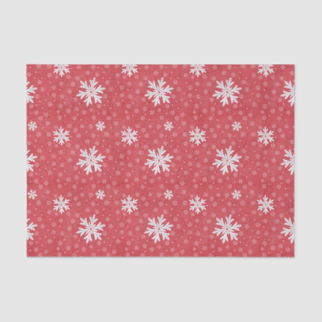 Snowflakes at Christmas Eve Invitation Napkins Tissue Paper (Front)