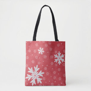 Snowflakes at Christmas Eve Postcard Tote Bag