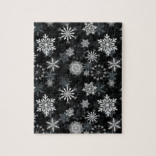 Snowflakes at night jigsaw puzzle