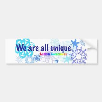 snowflakes_autism bumper sticker