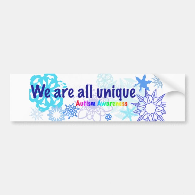 snowflakes_autism bumper sticker (Front)
